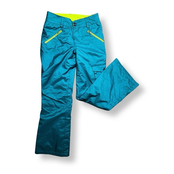 Women’s OP TECHRIDE Snow pants, Size M (8-10), Blue Green - Picture 1 of 4